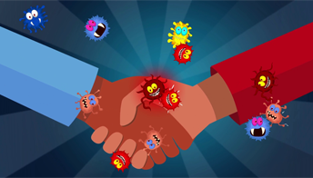 Микробы на интерактивном полу