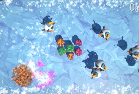 Нападение снежков на подарки