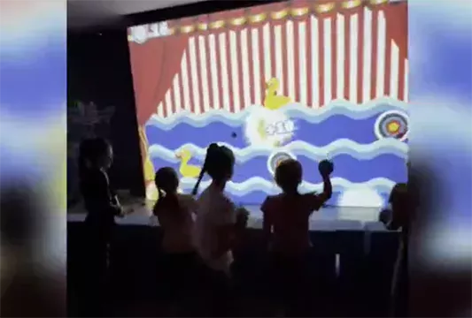 интерактивная стена тир