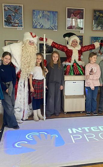 Интерактивное оборудование в День Рождения Деда Мороза!